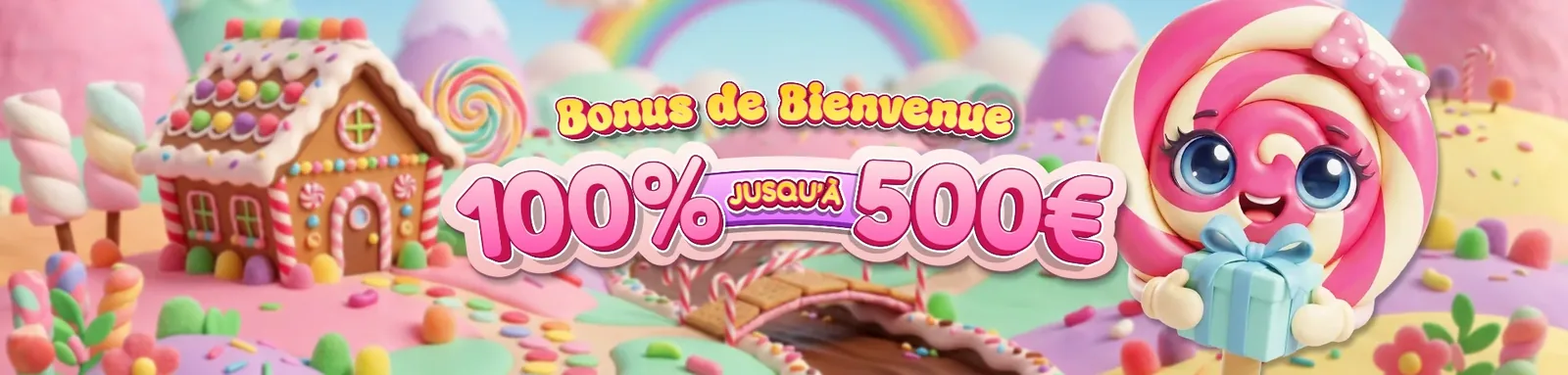 Bonus de bienvenue Sweetsino : 100 % jusqu'à 500 €
